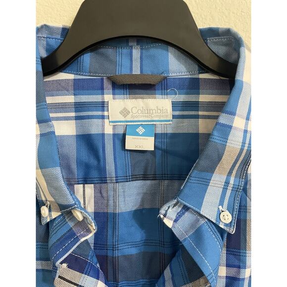 Columbia, Rapid Rivers II Long Sleeve Shirt, Blue Plaid, NWT, XXL - Picture 2 of 4